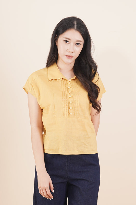 Button Capped Sleeve Top