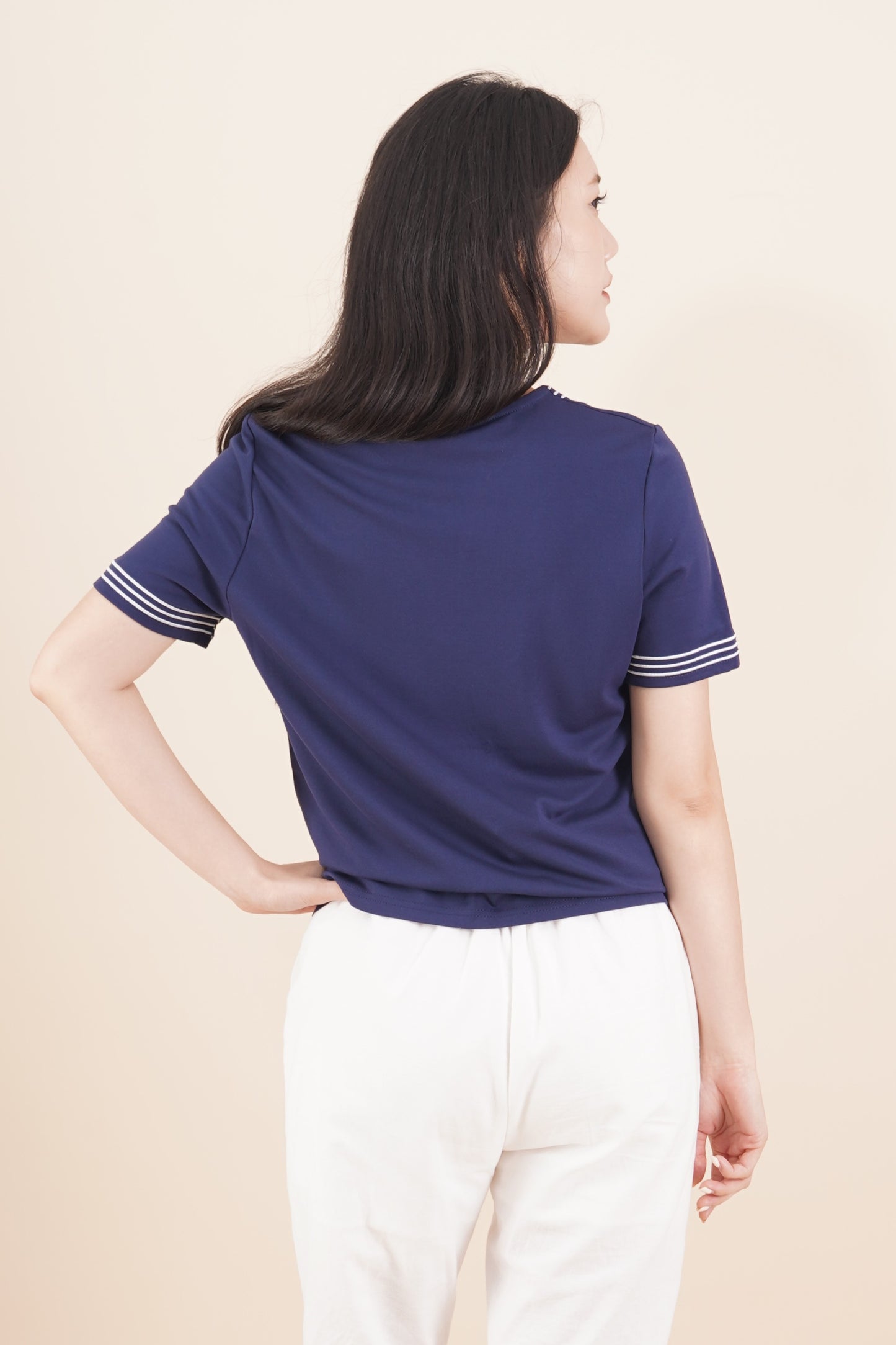 Embroidered Short Sleeve Top