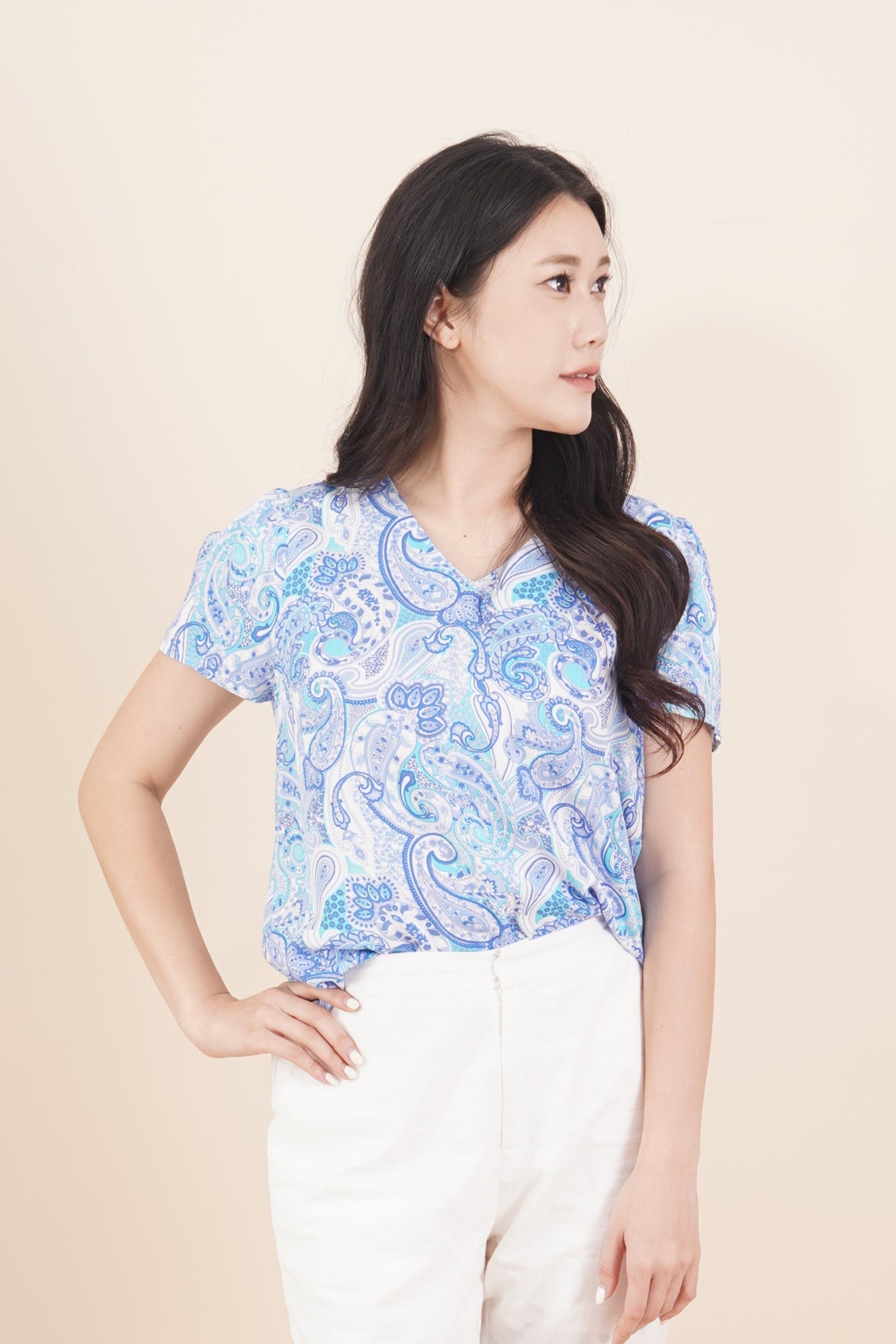 Printed Short Sleeve Top