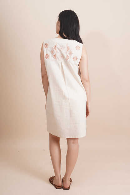 Embroidered Sleeveless Short Dress