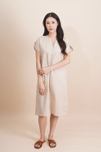 Stitch Short Sleeve Midi Dress
