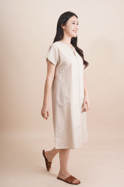 Stitch Short Sleeve Midi Dress