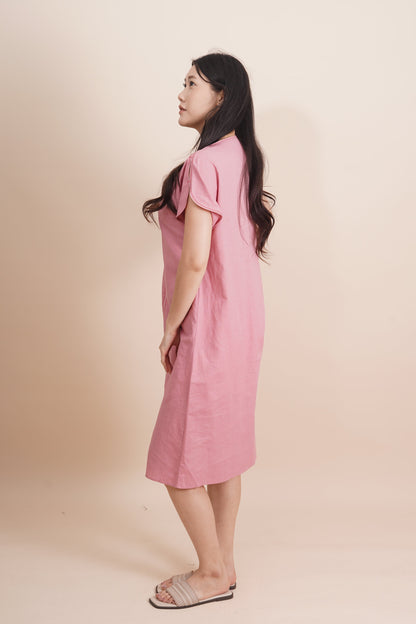 Stitch Short Sleeve Midi Dress