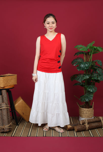 Sleeveless Chinese Button Top