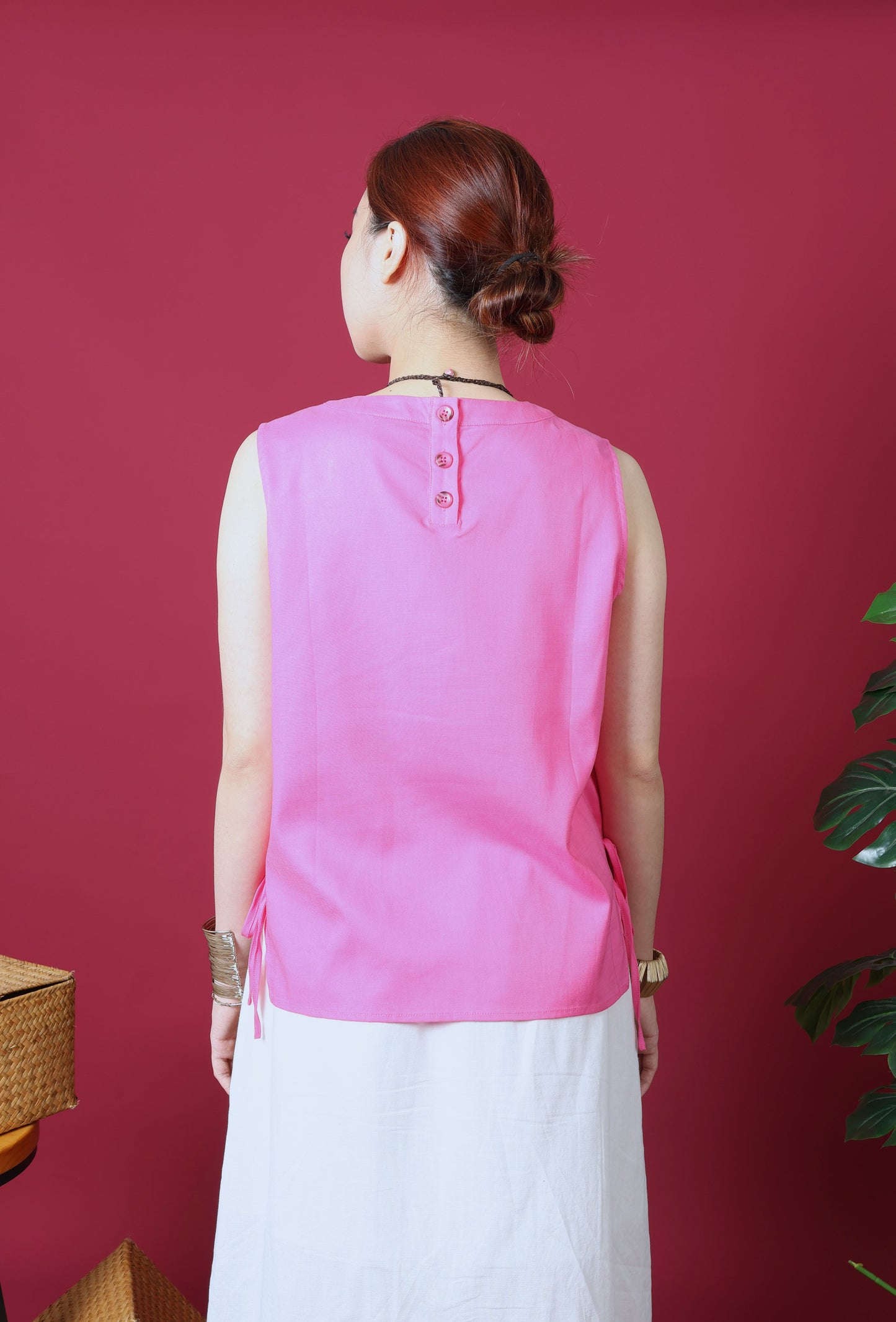 Ribbon Details Sleeveless Top