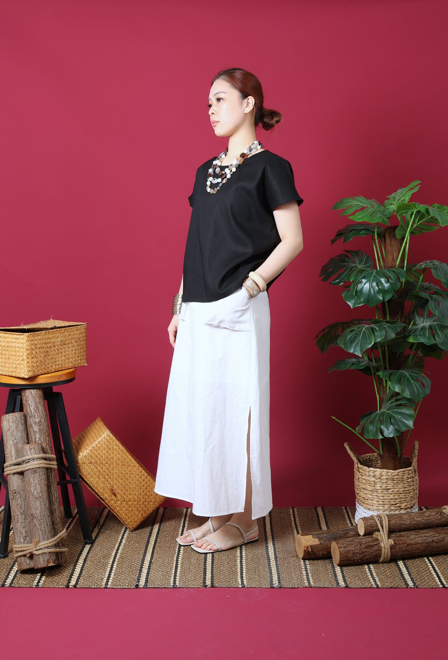 Ribbon Details Cap Sleeve Top