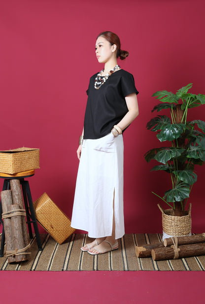 Ribbon Details Cap Sleeve Top