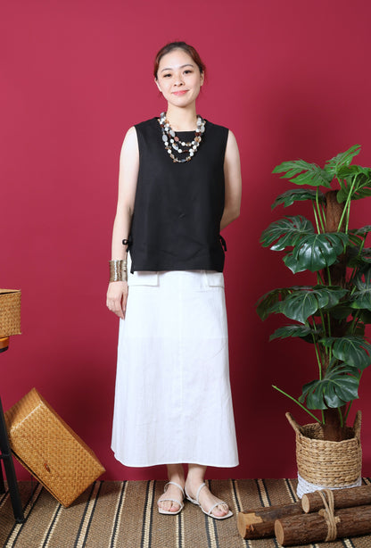 Ribbon Details Sleeveless Top