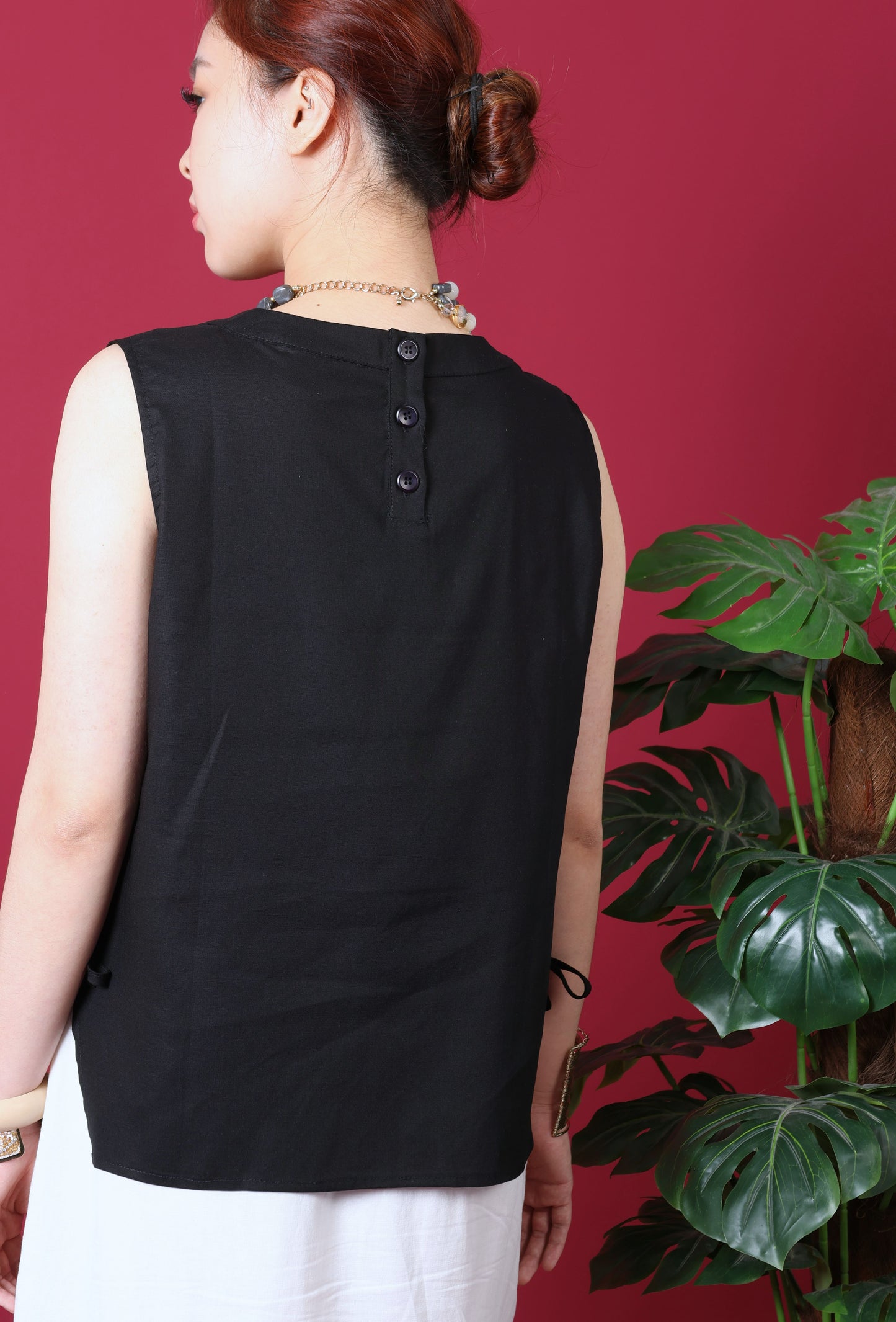 Ribbon Details Sleeveless Top