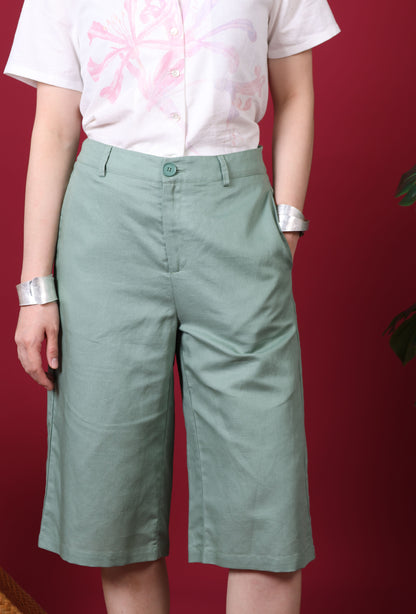 3/4 Pants With Belt Loops