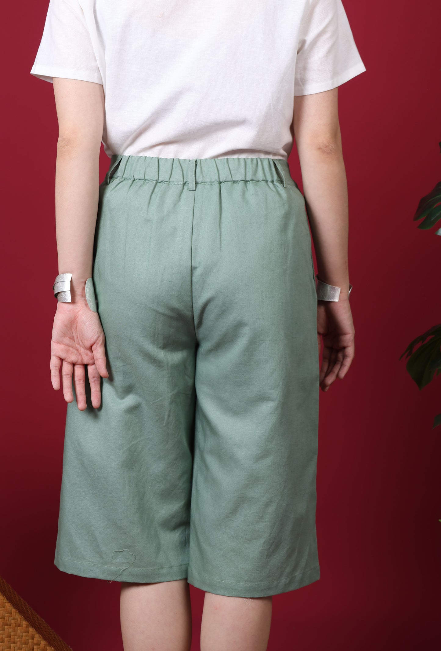 3/4 Pants With Belt Loops