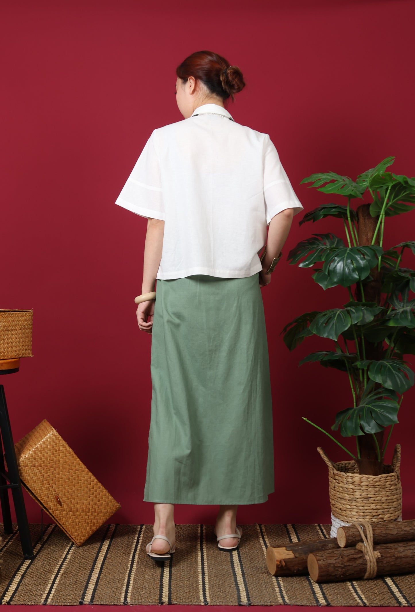 Patch Pocket Midi Skirt