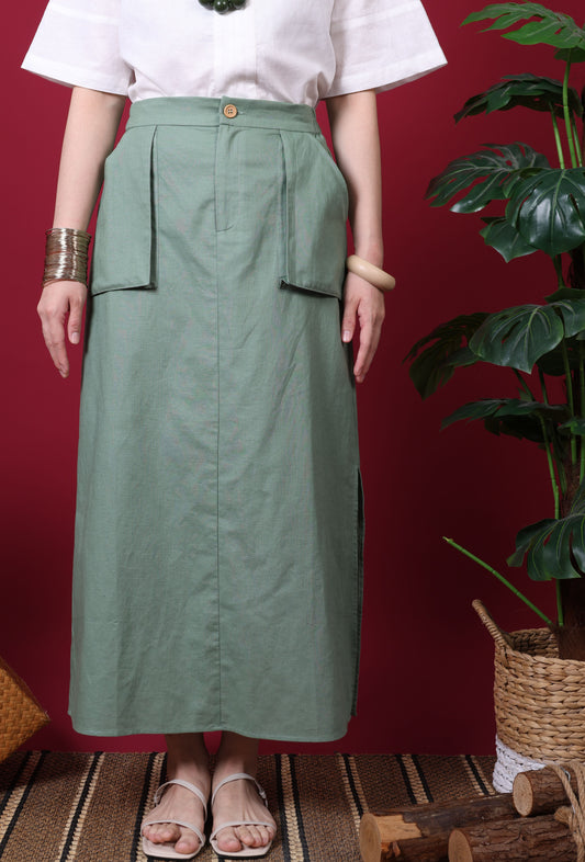 Patch Pocket Midi Skirt