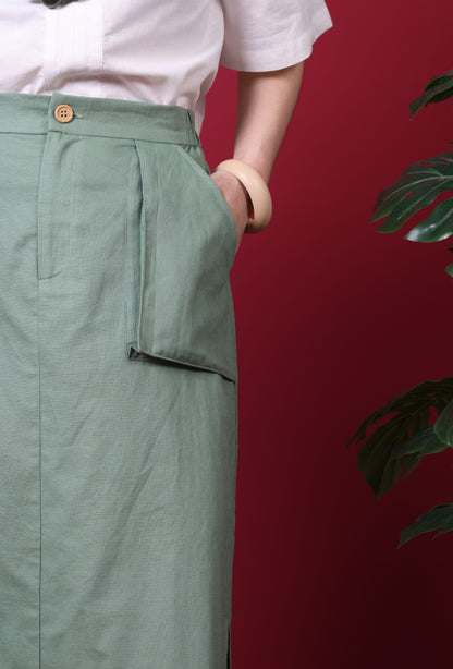 Patch Pocket Midi Skirt