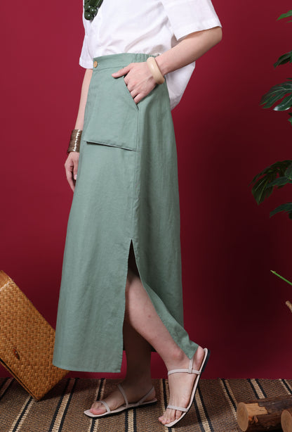 Patch Pocket Midi Skirt