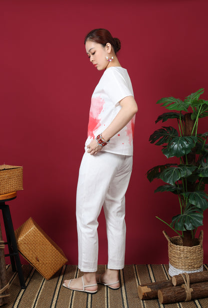 Paint Splatter Short Sleeve Top
