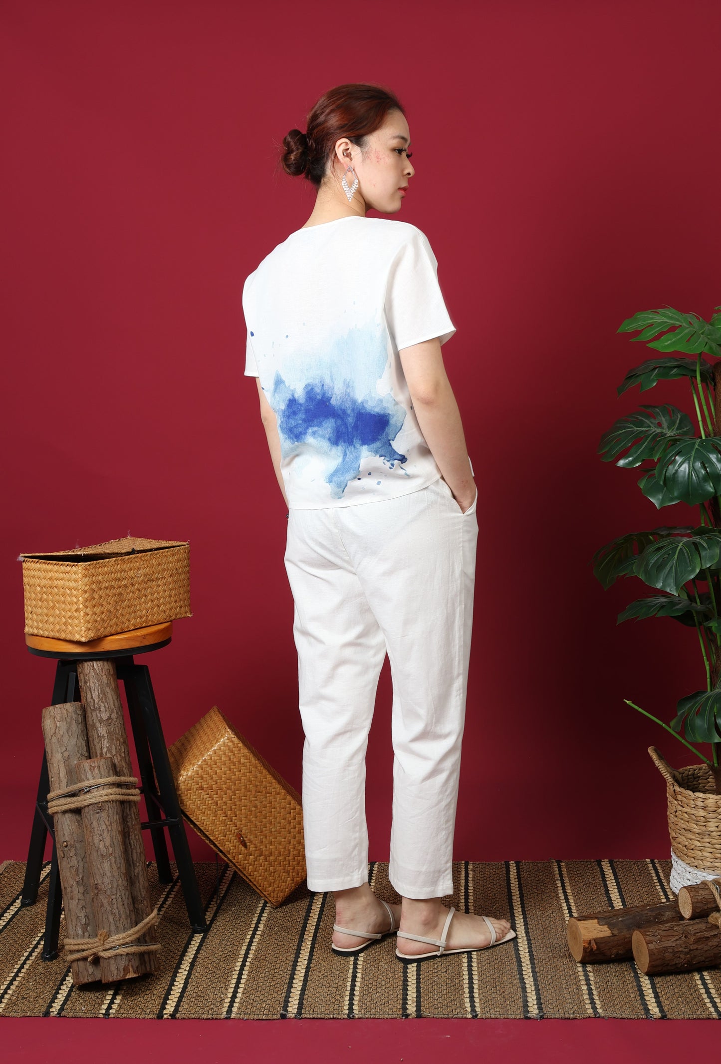 Paint Splatter Short Sleeve Top