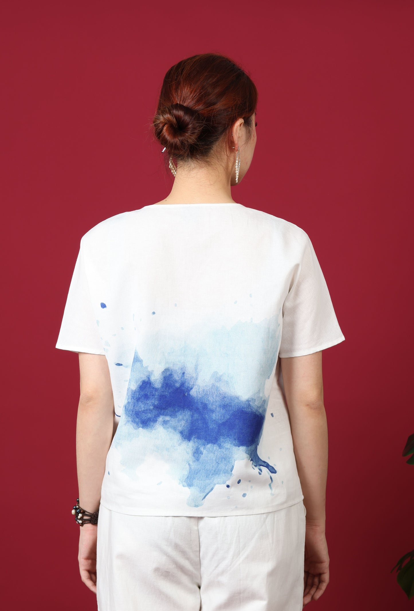 Paint Splatter Short Sleeve Top