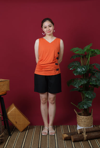 Sleeveless Chinese Button Top