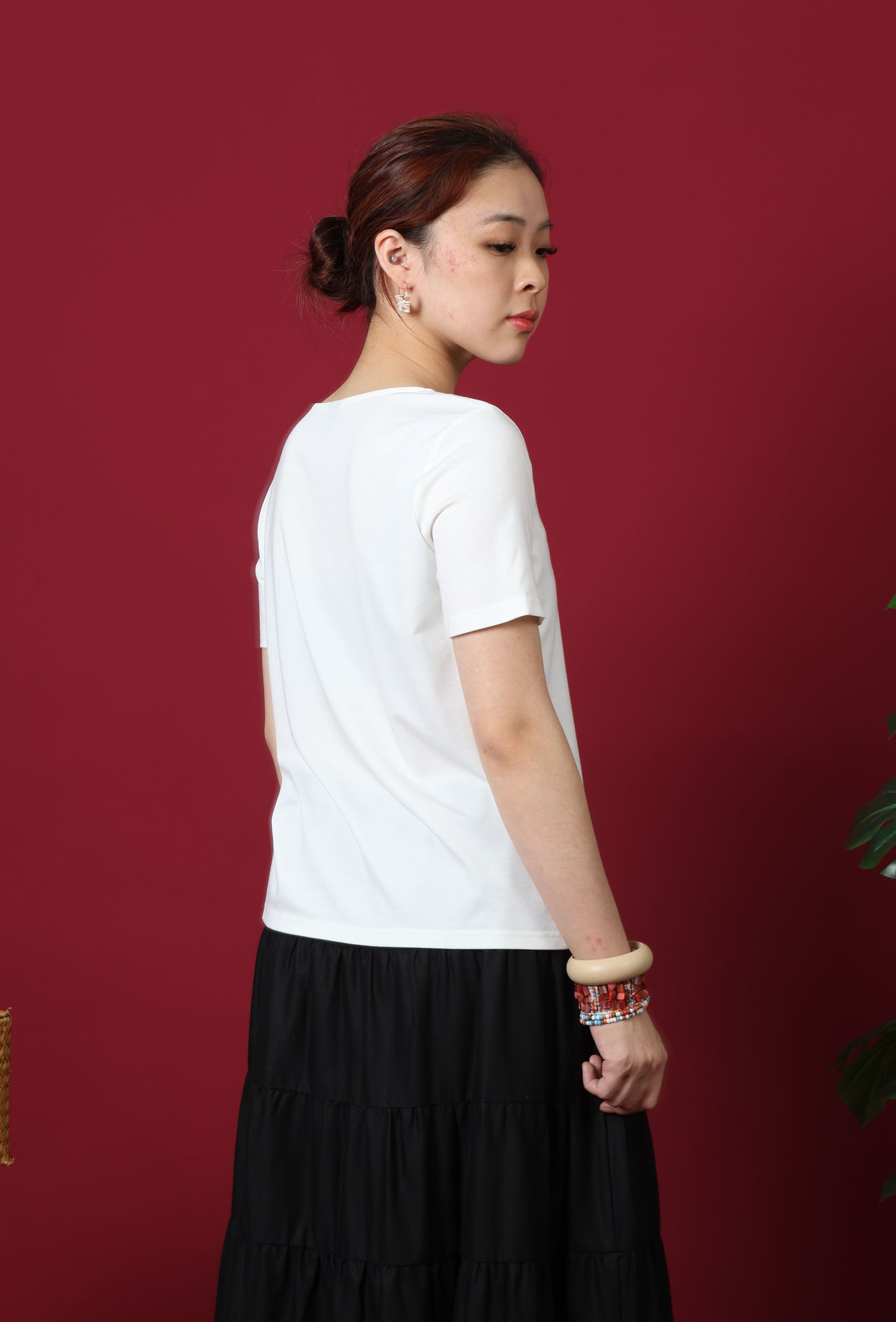 Ribbon Tie Short Sleeve Top