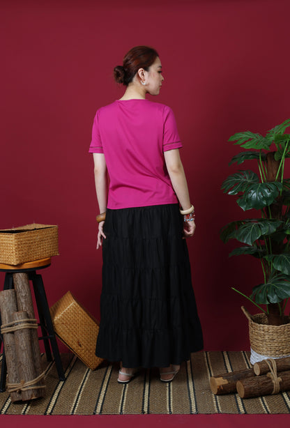 Ribbon Detail Neckline Top