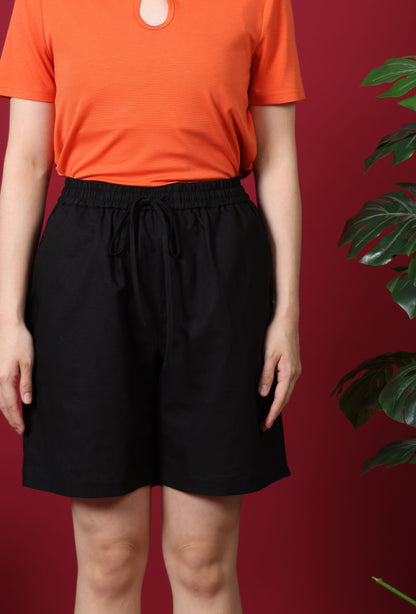 Relaxed Drawstring Bermuda