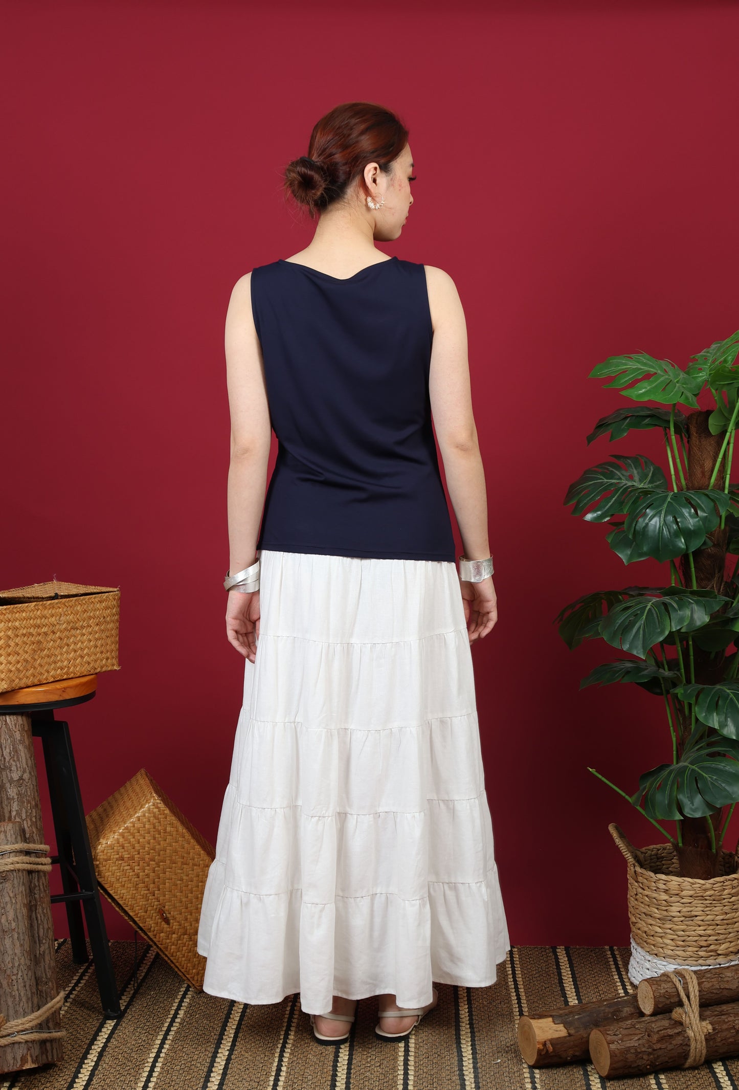 Sleeveless Chinese Button Top