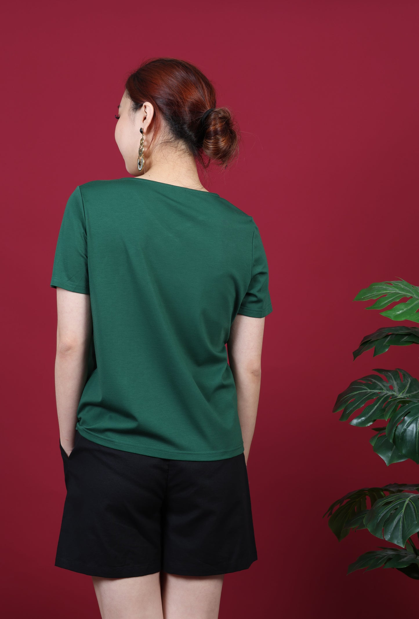 Ribbon Detail Neckline Top