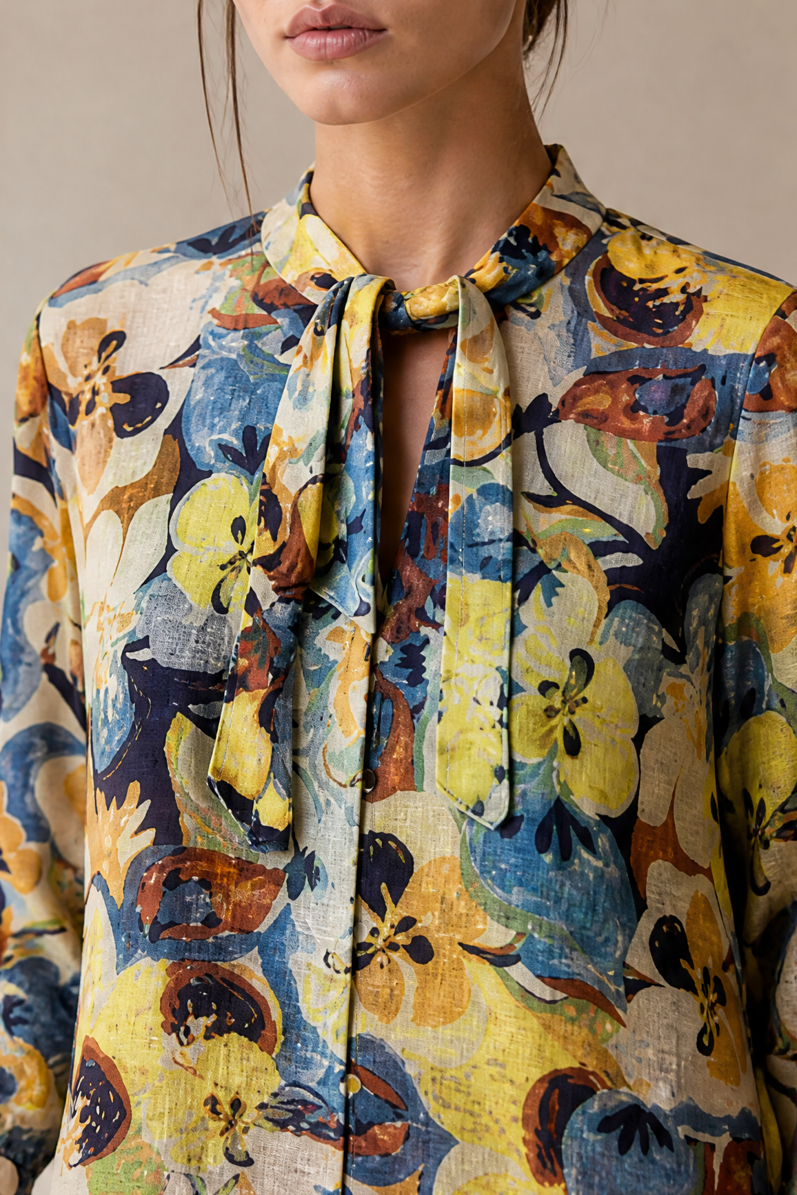 PRINTED LONG SLEEVE TOP