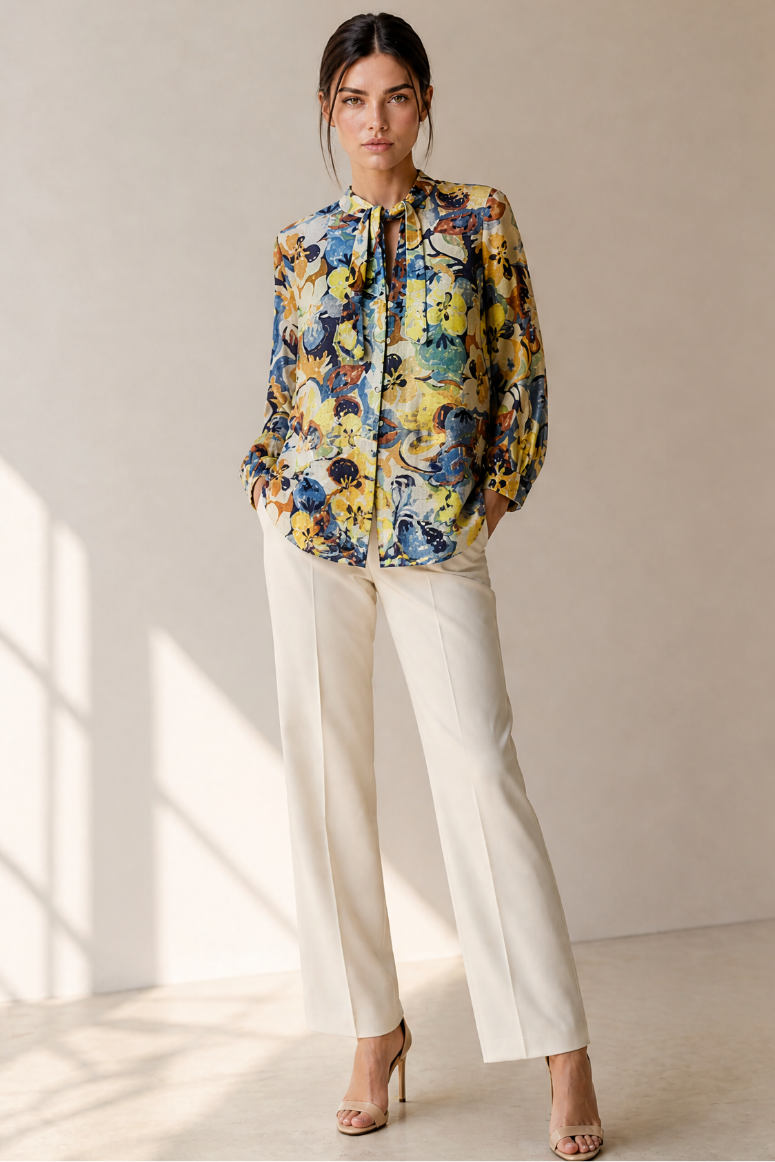 PRINTED LONG SLEEVE TOP