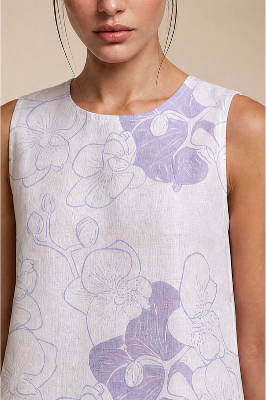 PRINTED SLEEVELESS TOP