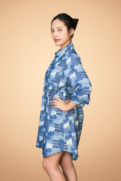 Printed 3/4 Sleeve Dress