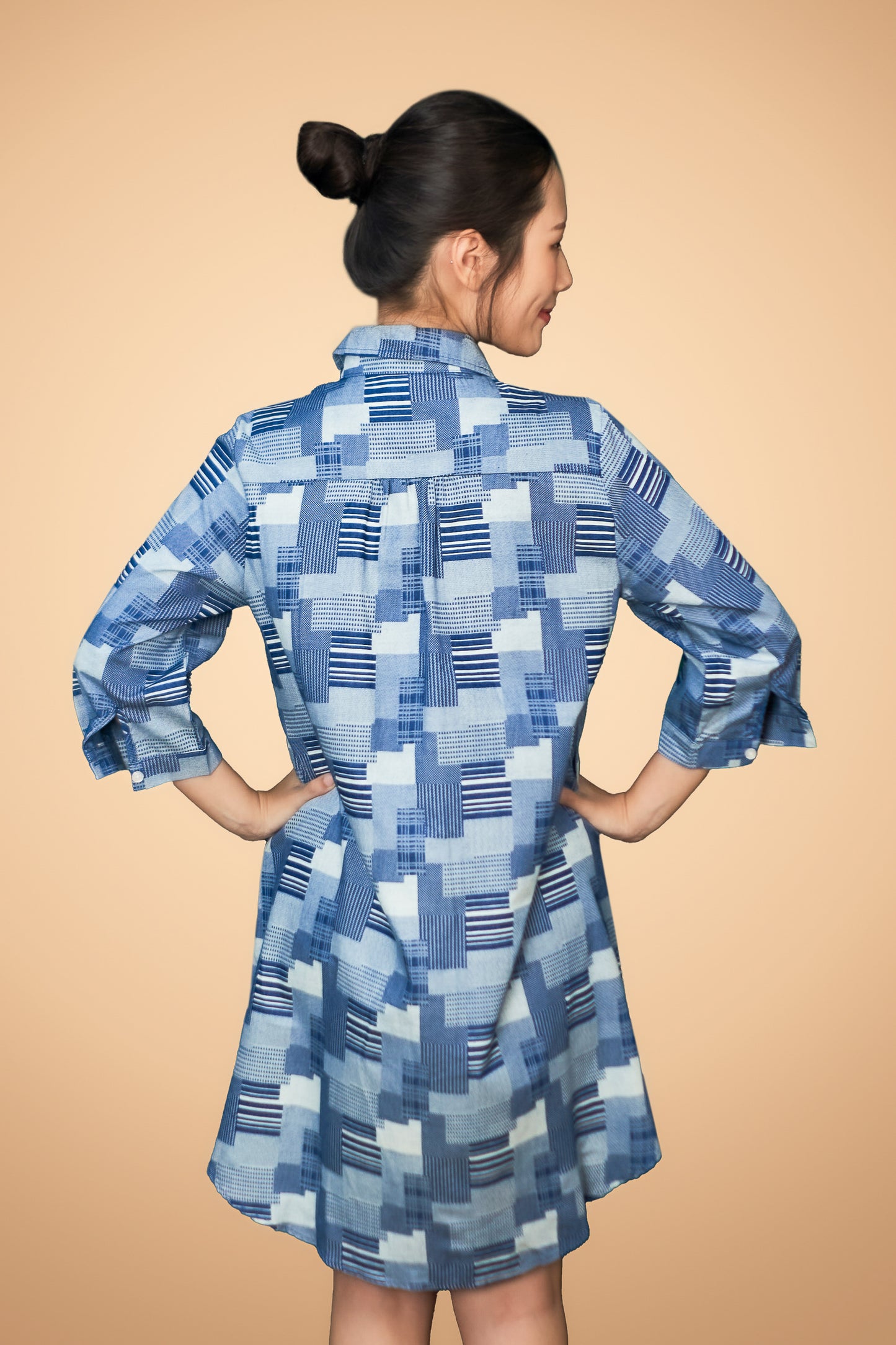 Printed 3/4 Sleeve Dress