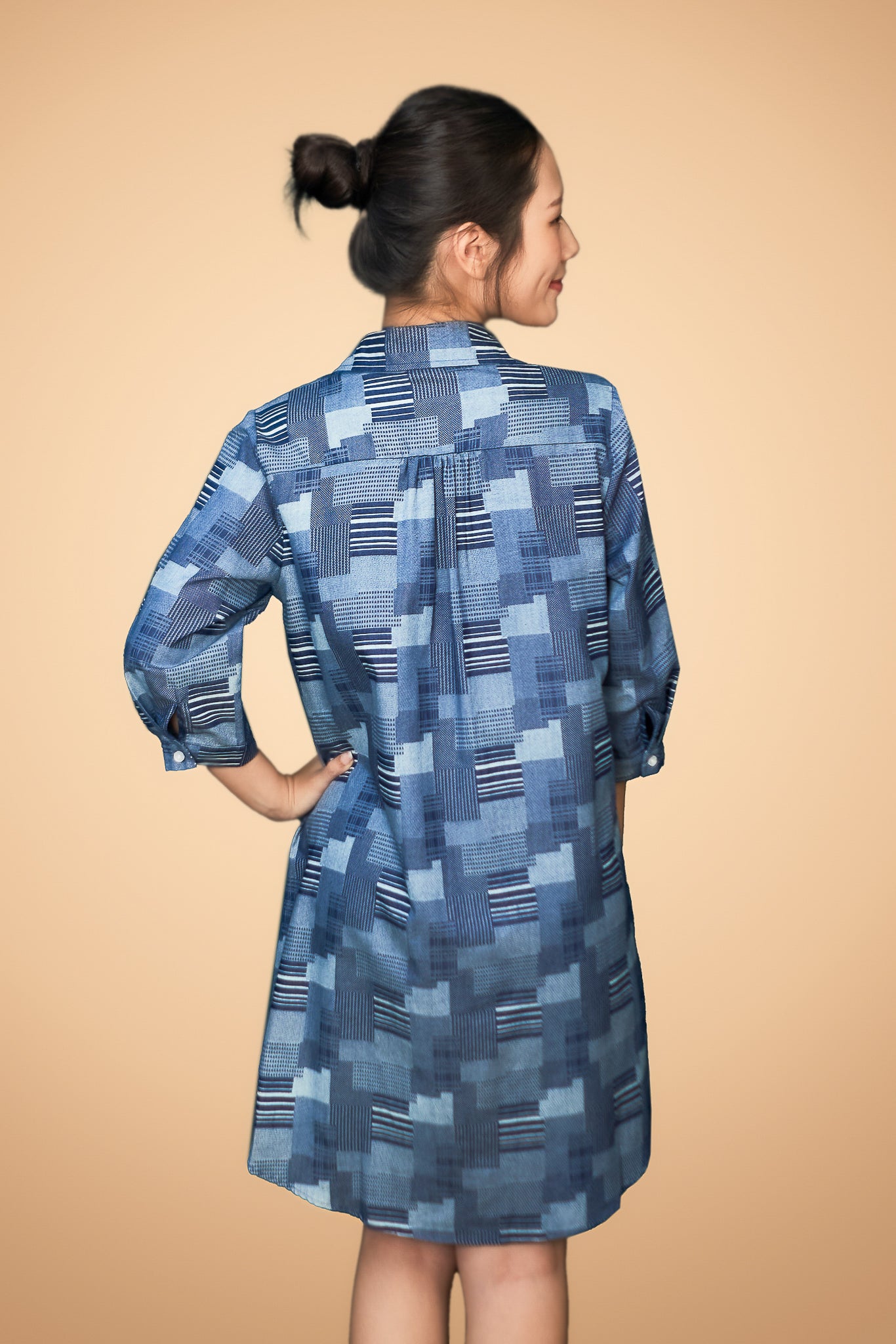 Printed 3/4 Sleeve Dress
