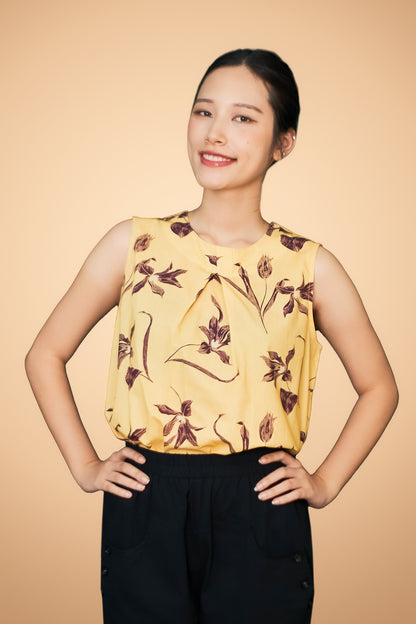 Floral Printed Sleeveless Top