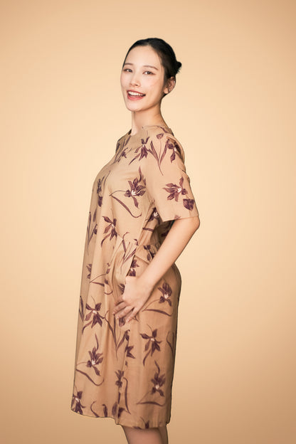 Floral Printed Short Sleeve Dress