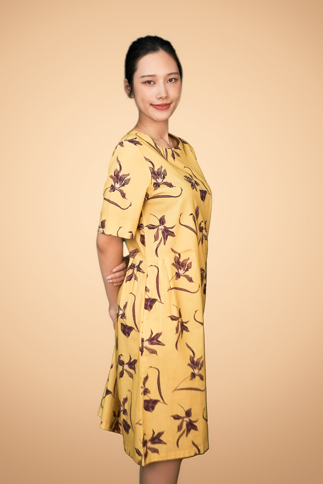 Floral Printed Short Sleeve Dress