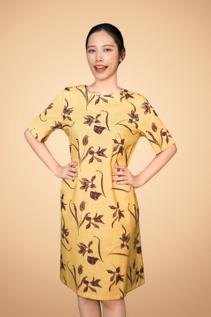 Floral Printed Short Sleeve Dress