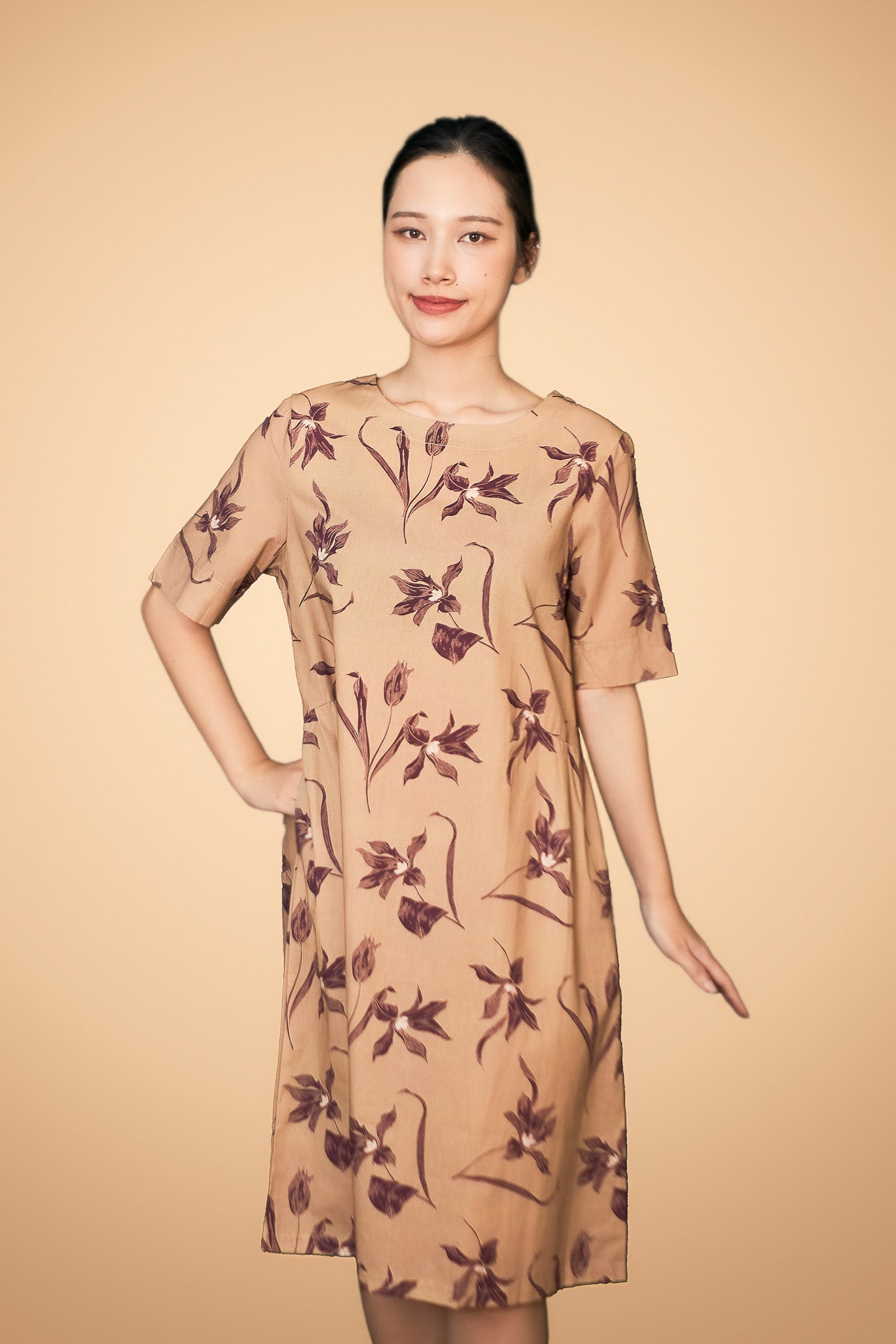 Floral Printed Short Sleeve Dress