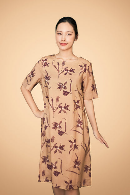 Floral Printed Short Sleeve Dress