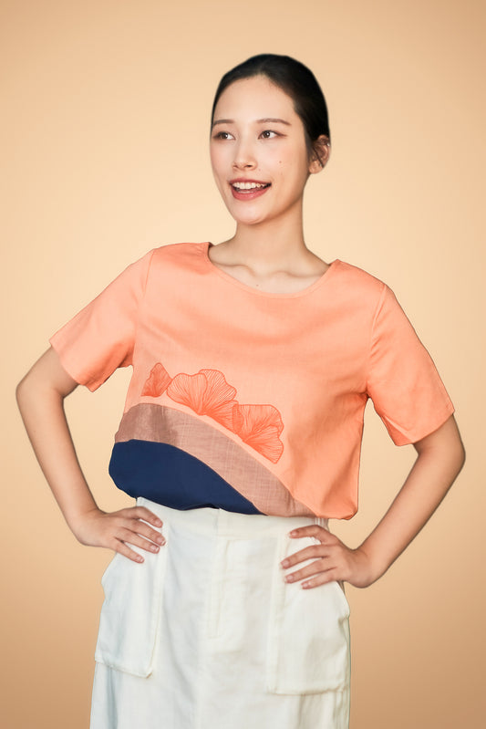 Printed Short Sleeve Top