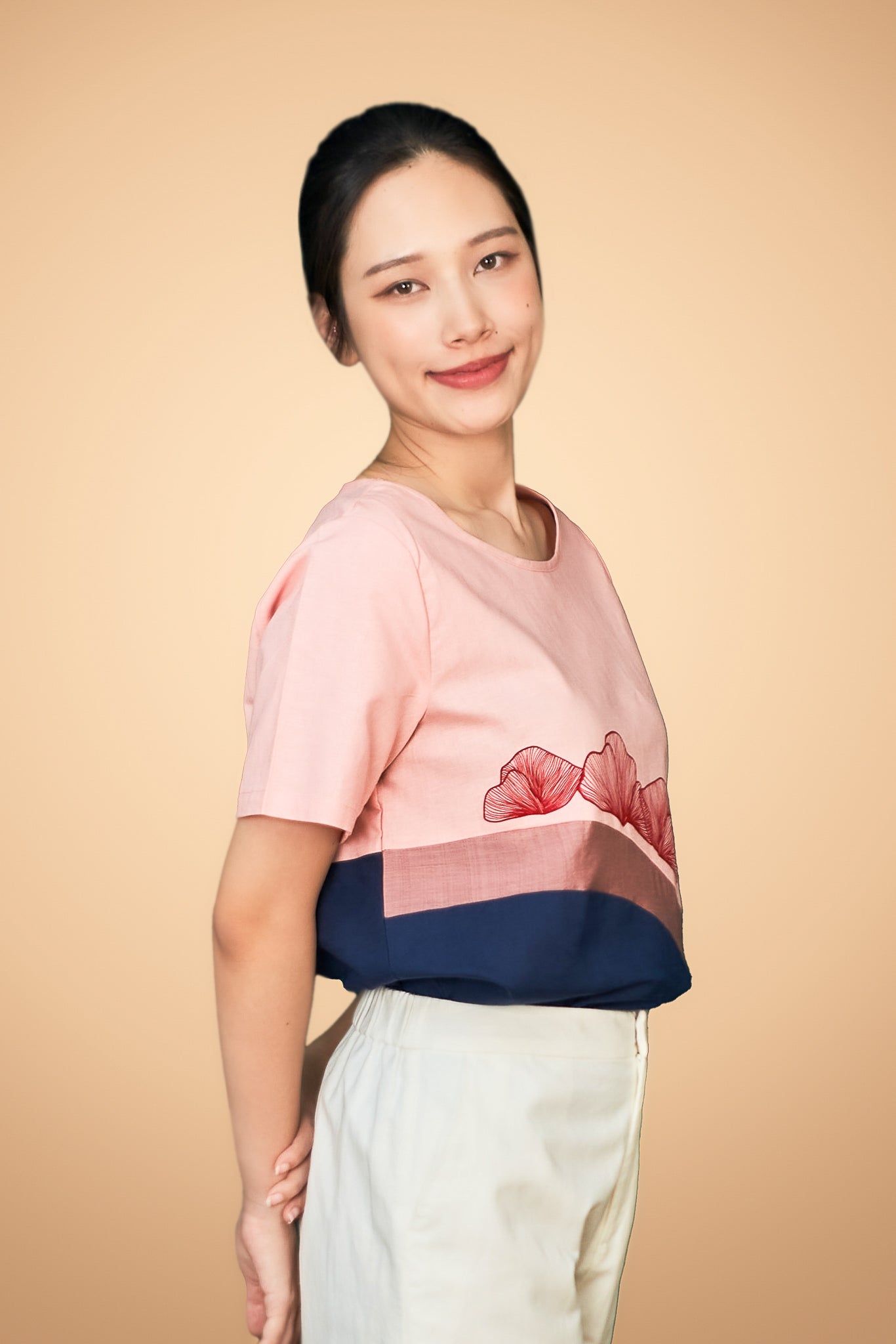 Printed Short Sleeve Top