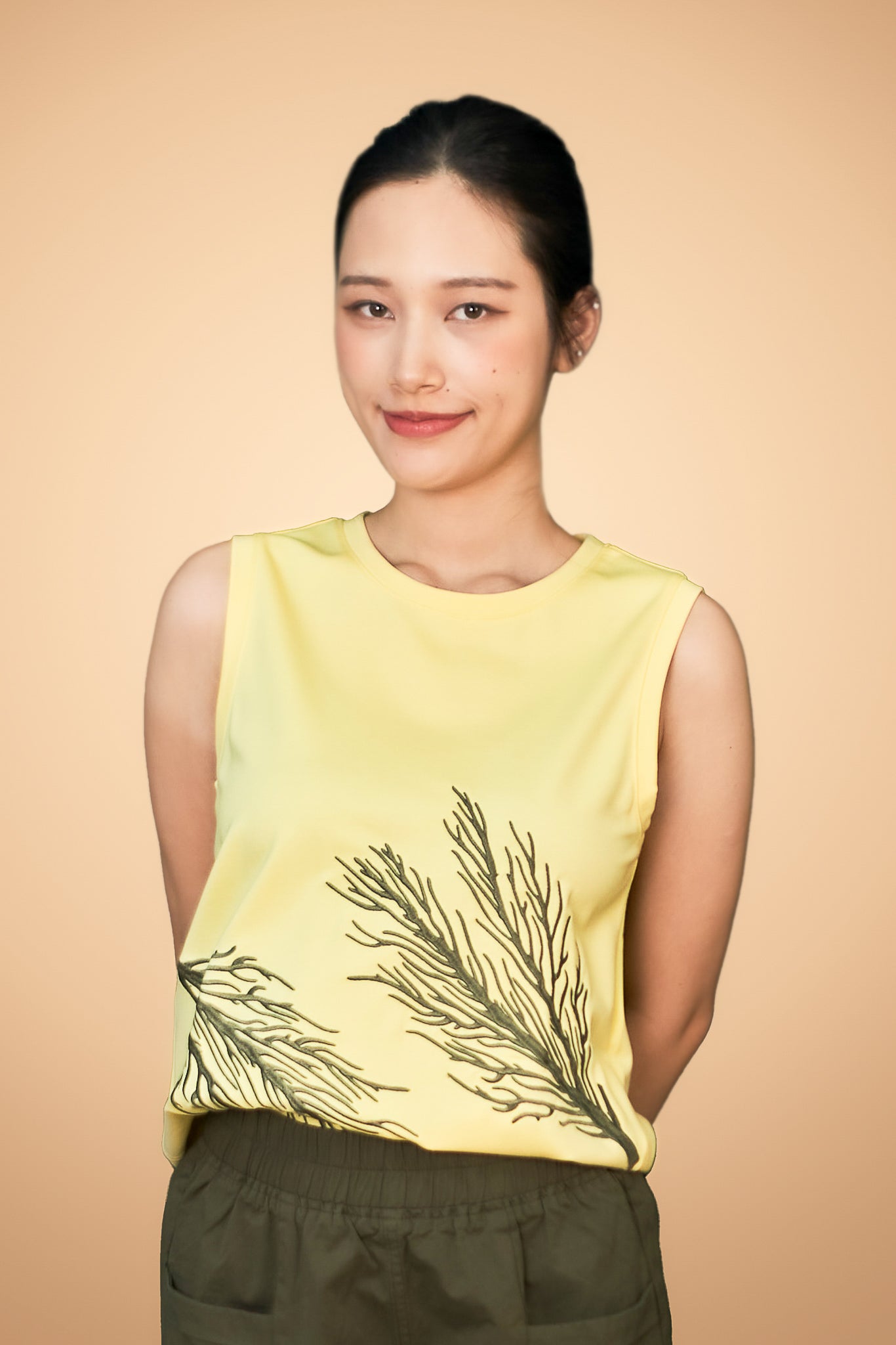 Embroidered Sleeveless Top
