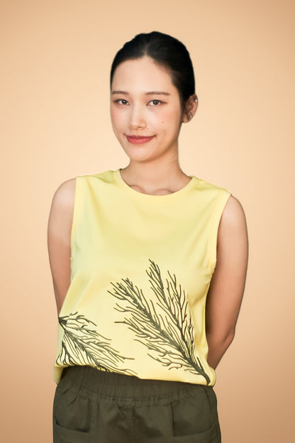 Embroidered Sleeveless Top