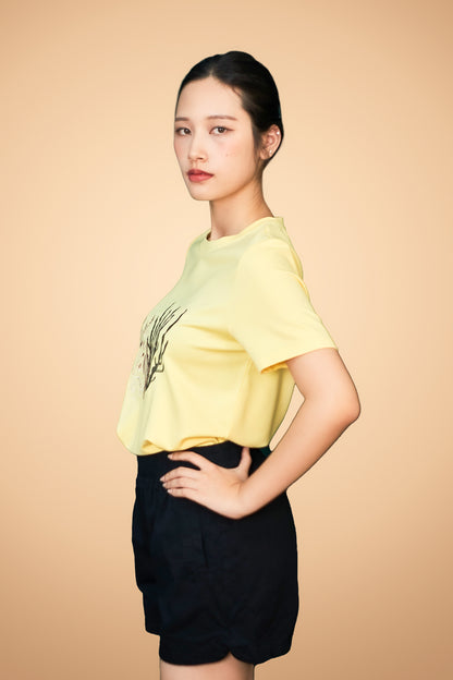 Embroidered Short Sleeve Top