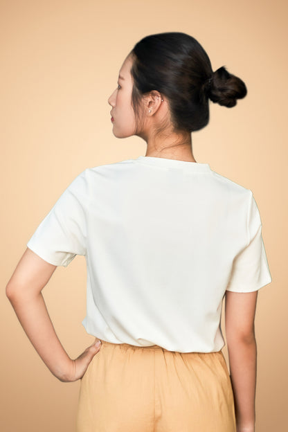 Embroidered Short Sleeve Top