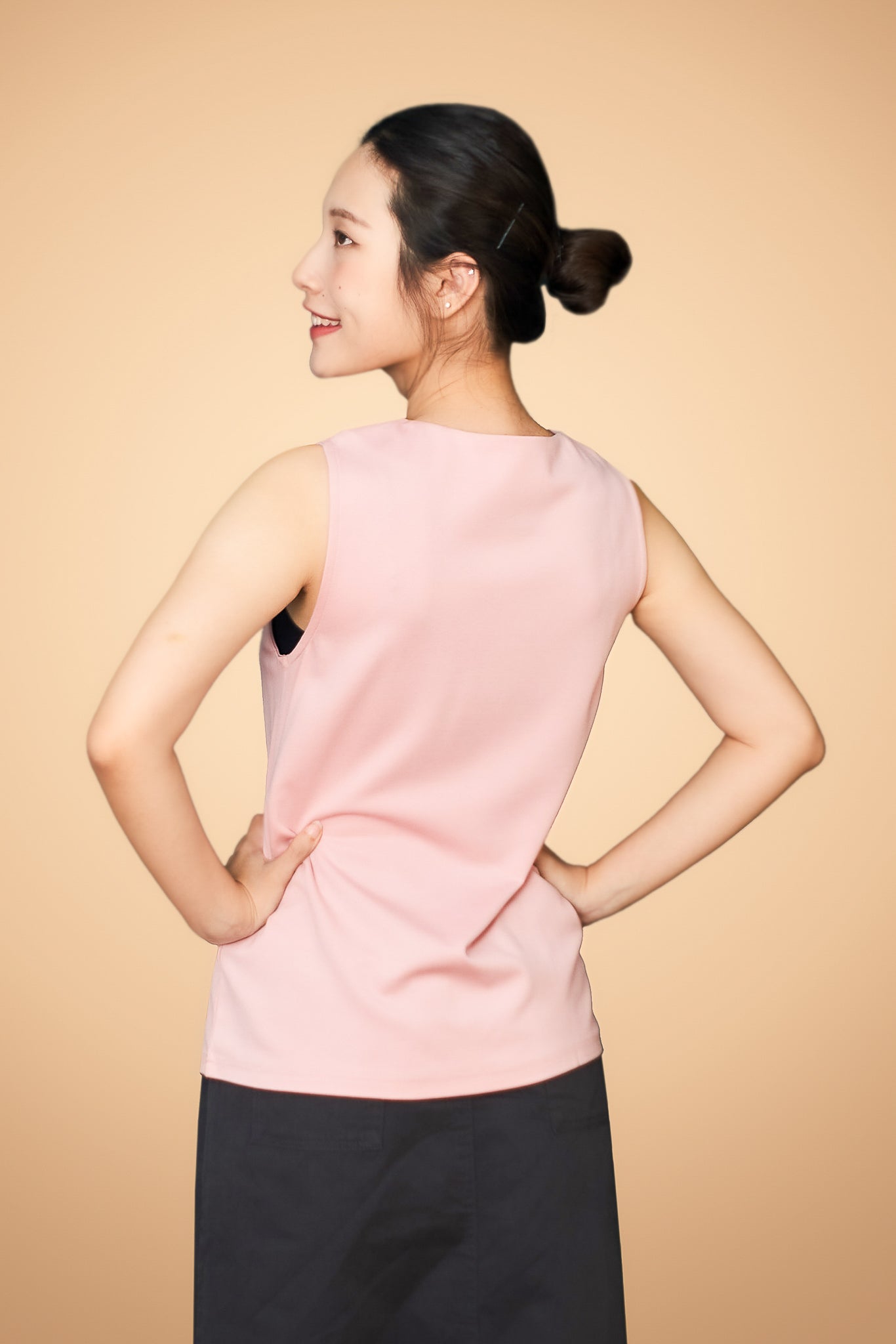 Embroidered Sleeveless V Neck Top
