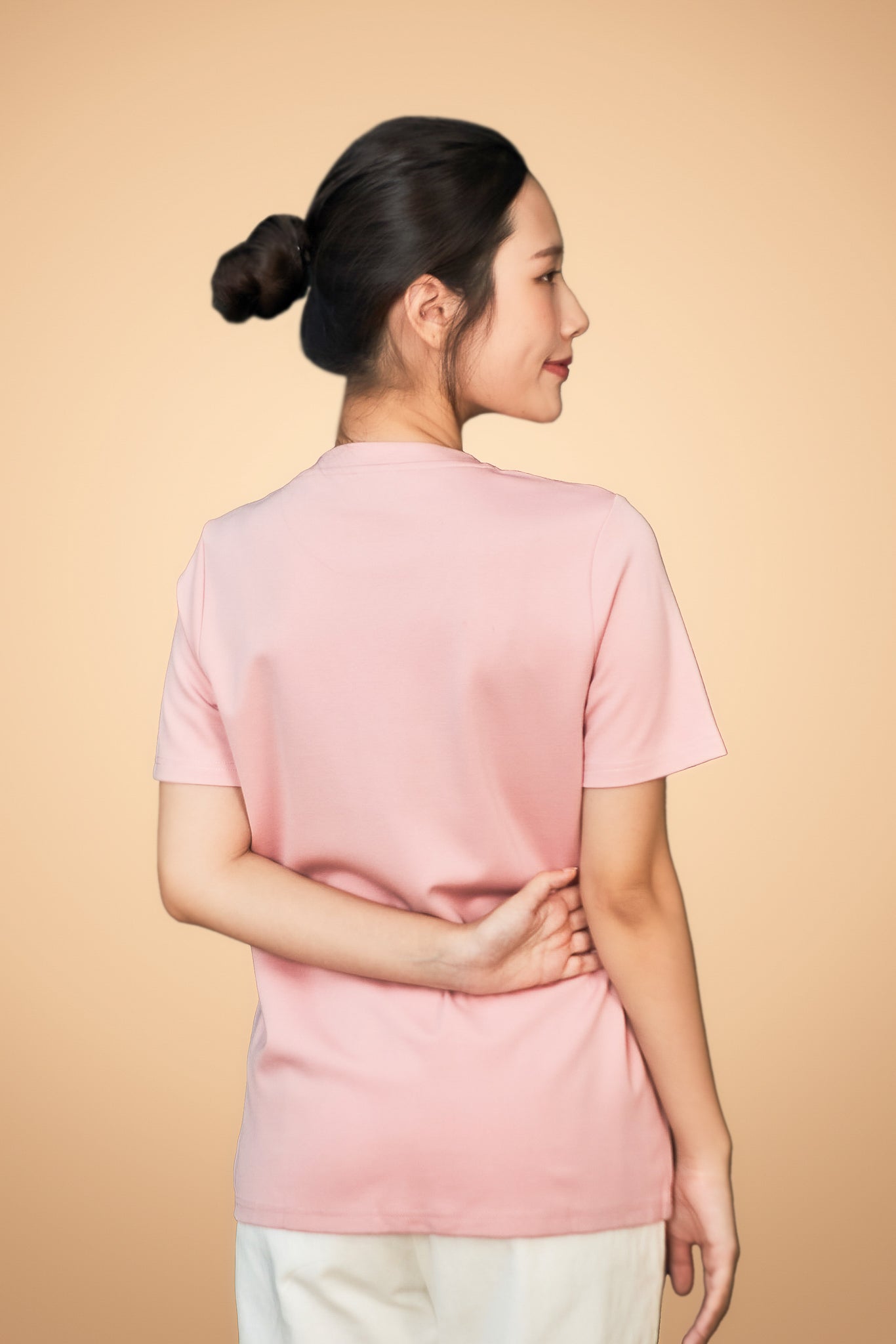 Embroidered Short Sleeve V Neck Top