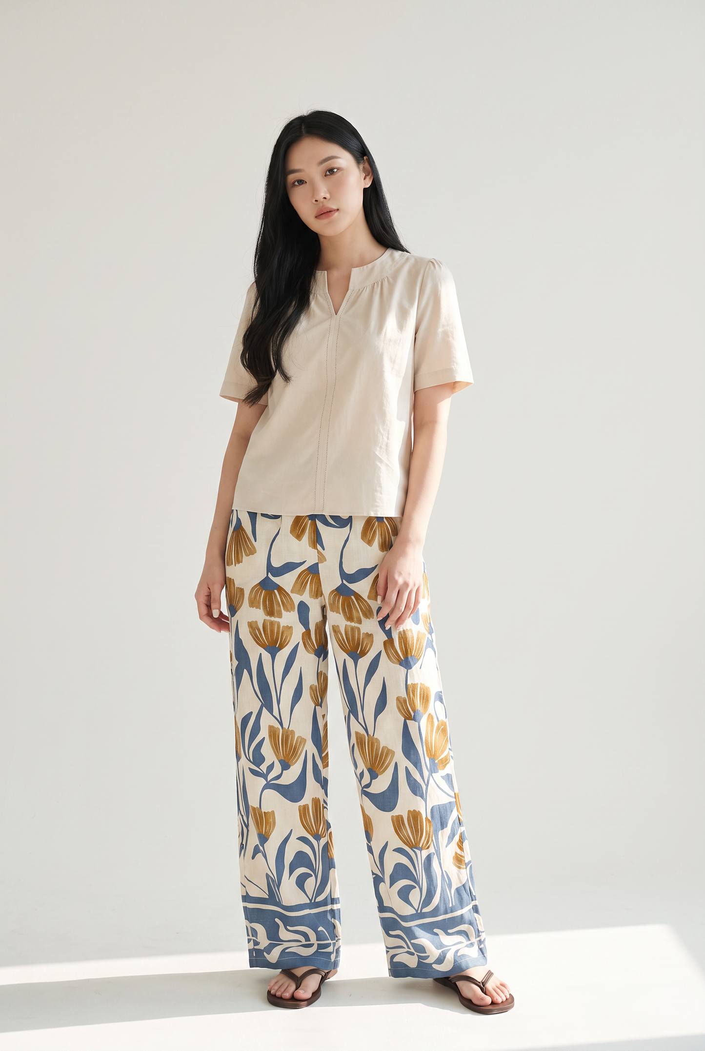 PRINTED LONG PANTS